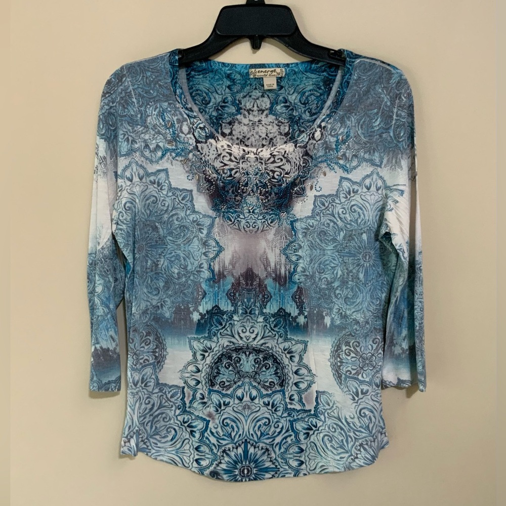 Energe World Wear Festival Bohemian Women’s Embellished Top Size Small